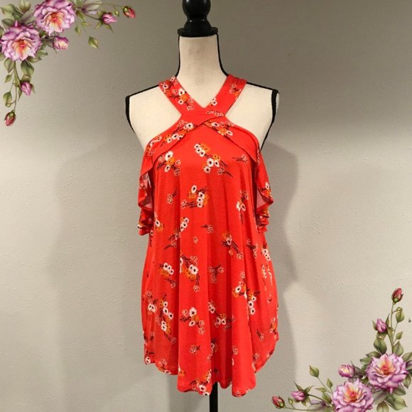 Maurices floral top, large EUC - Picture 1 of 8